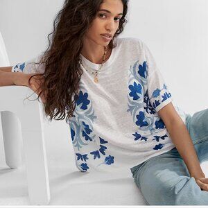 Exceptional Linen Jersey Tee by Wrap London, Size 8 US (Medium Oversized)
